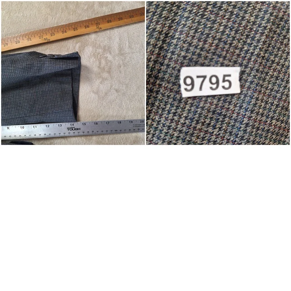 Lauren Ralph Lauren Sport Coat Mens 50R Gray Wool Check Tweed Single Vent 2 Btn